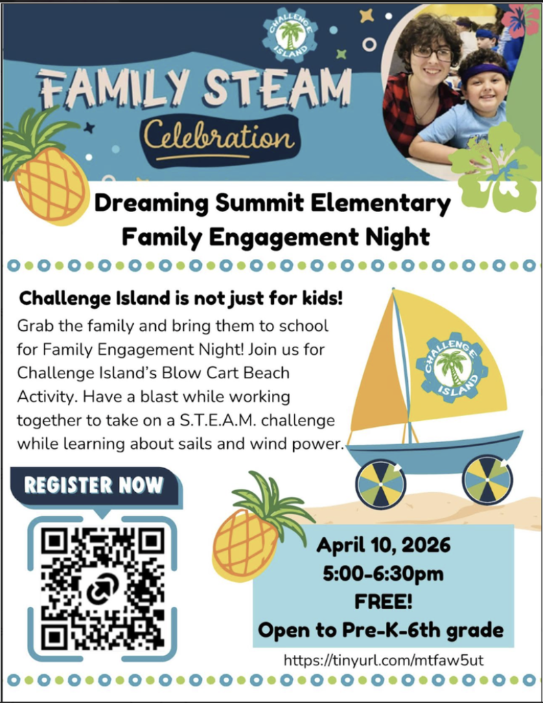 Family STEAM Night - April 10, 2026 - 5:00-6:30 pm