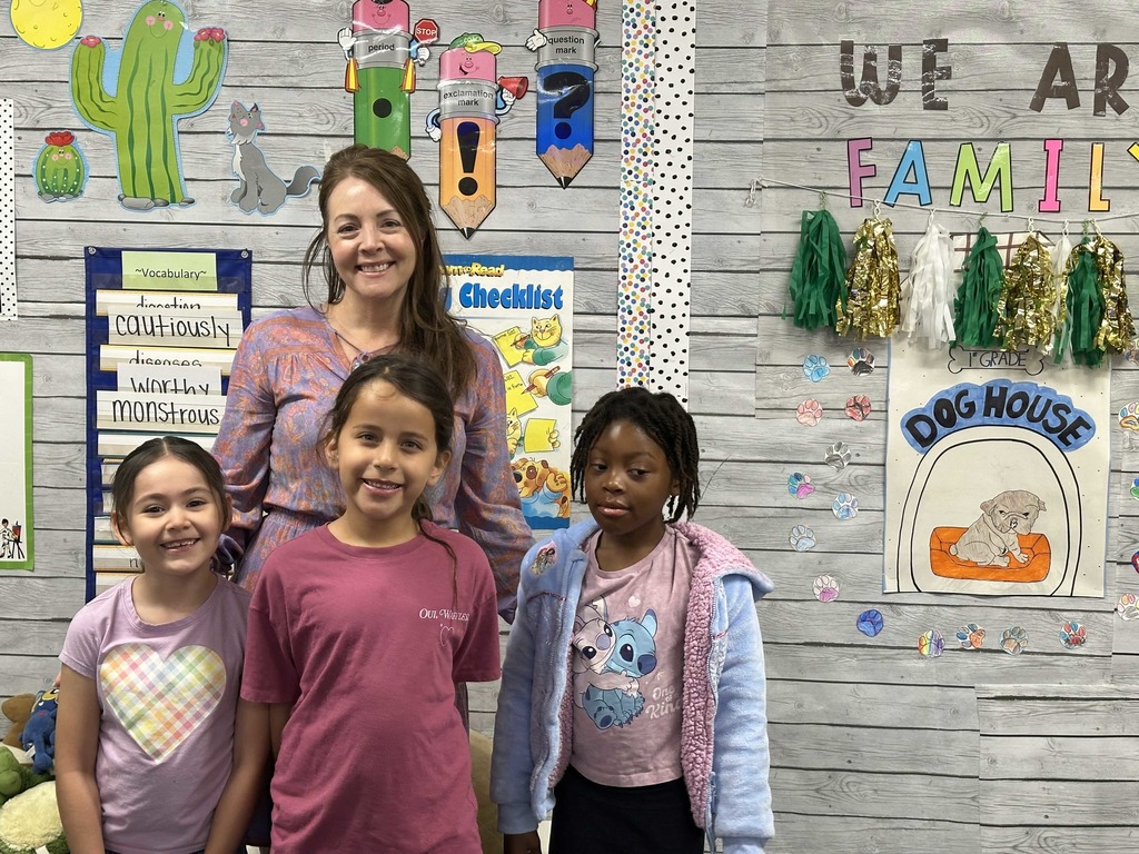 First grade wearing purple