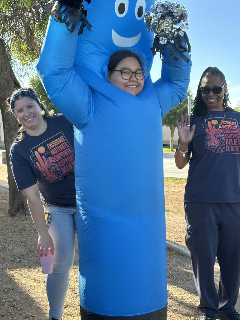 Staff vs. 5th Grade kickball game