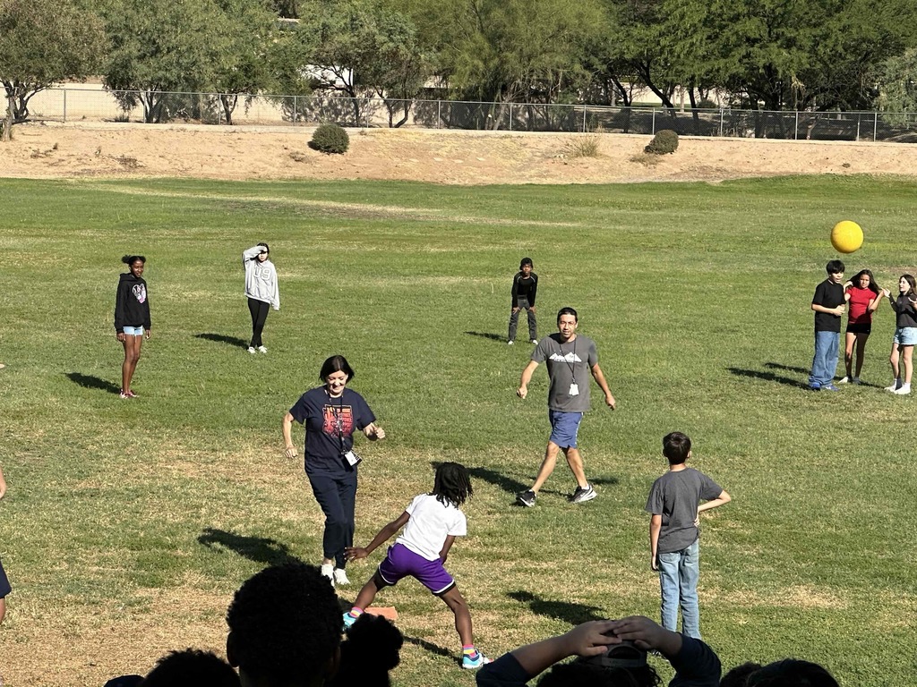 Staff vs. 5th Grade kickball game
