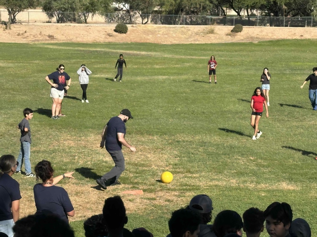 Staff vs. 5th Grade kickball game
