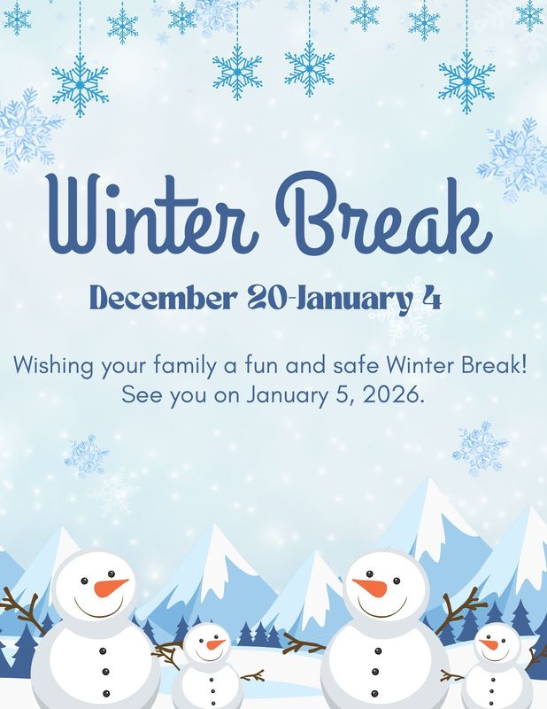 Winter Break December 20-January 4