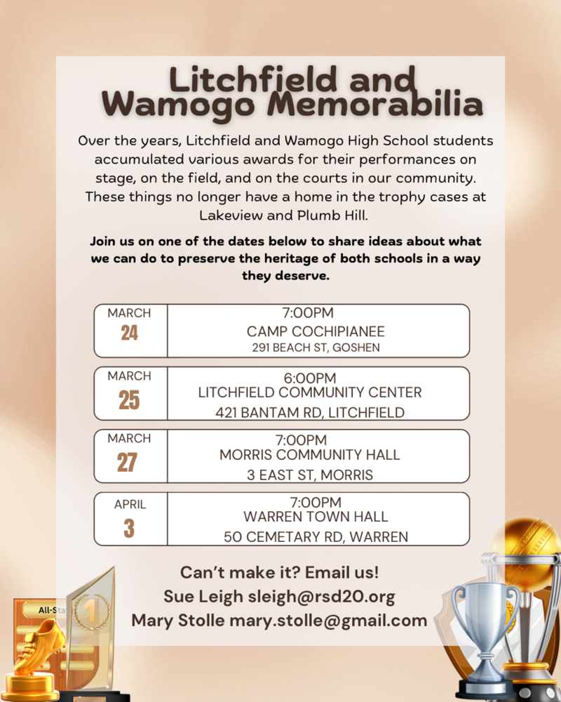 Litchfield & Wamogo Memorabilia