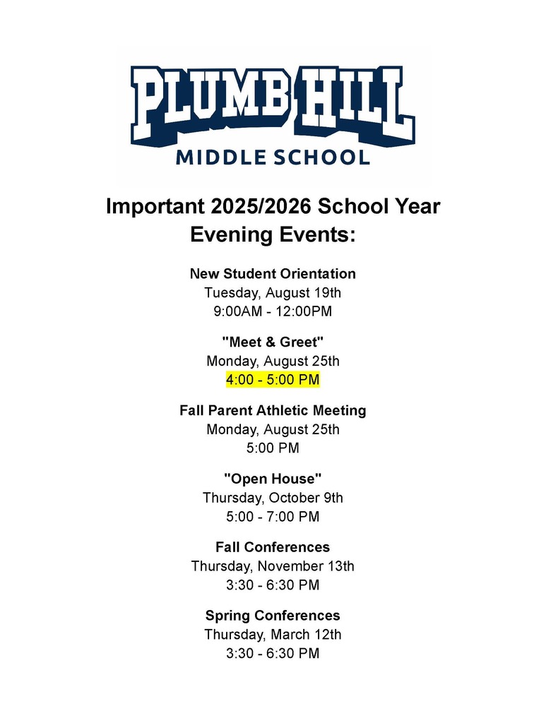 Important Dates