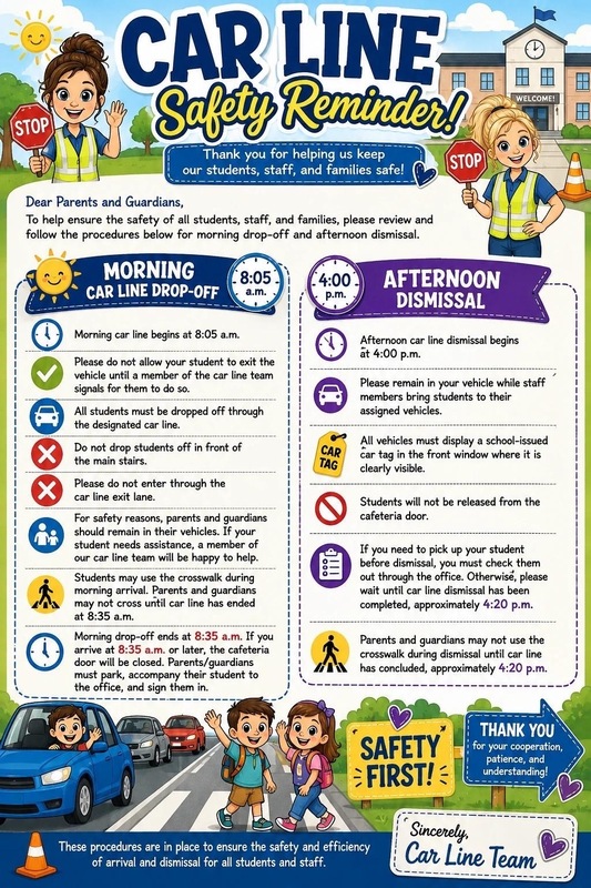 Car Line Safety Reminders