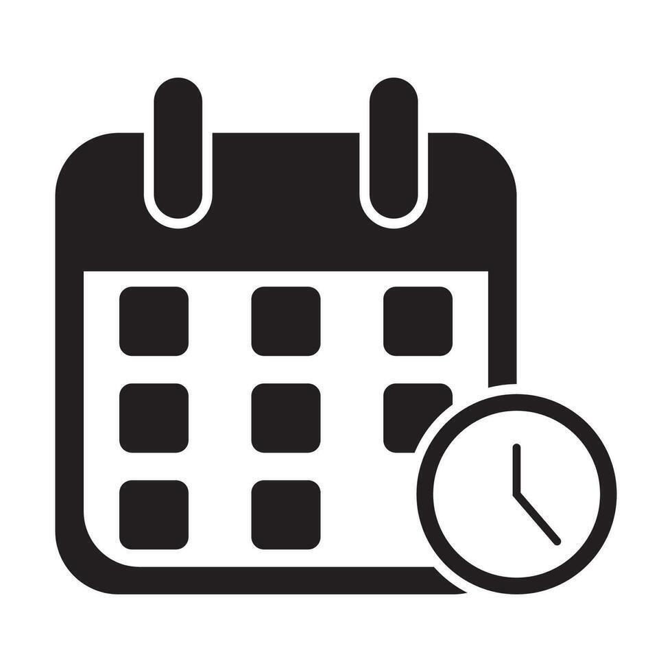 black and white calendar icon