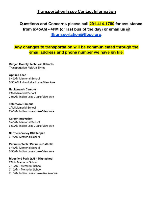 26-27 Transportation Schedules