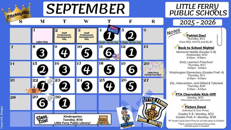 LF Schools September 25 Calendar