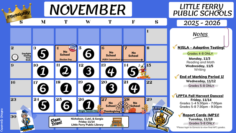 LFPS Novem ber School Calendar