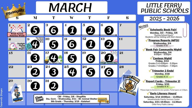 March 2026 LFPS Calendar-Revised