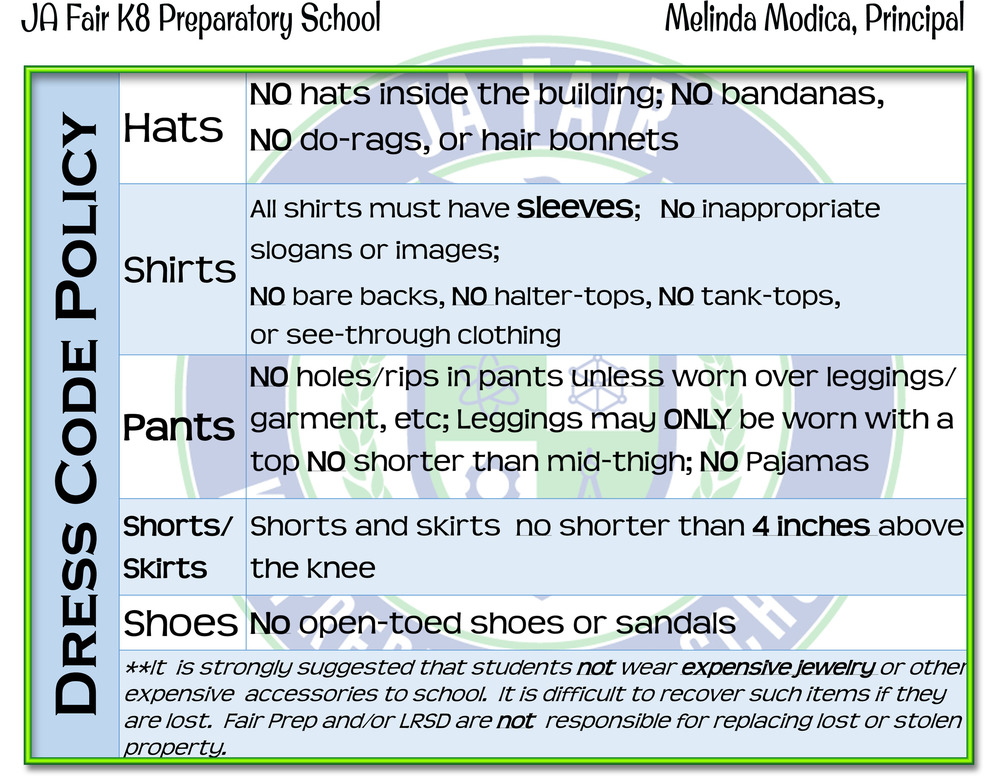 JA Fair Dress Code
