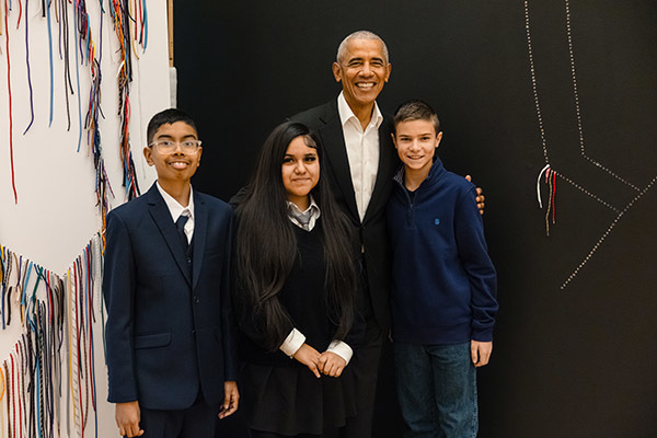 JA Fair Students Participate in Town Hall at Crystal Bridges with President Obama