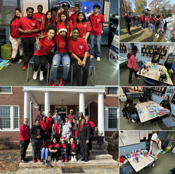 Pictures of Cloverdale students during the Impact Projects