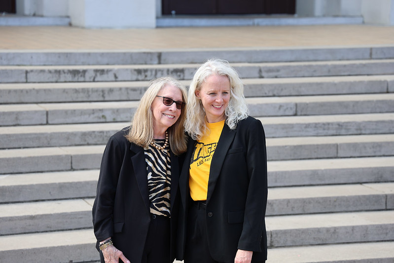 Current Principal Nancy Rousseau - left - and Incoming Principal April Rike - right