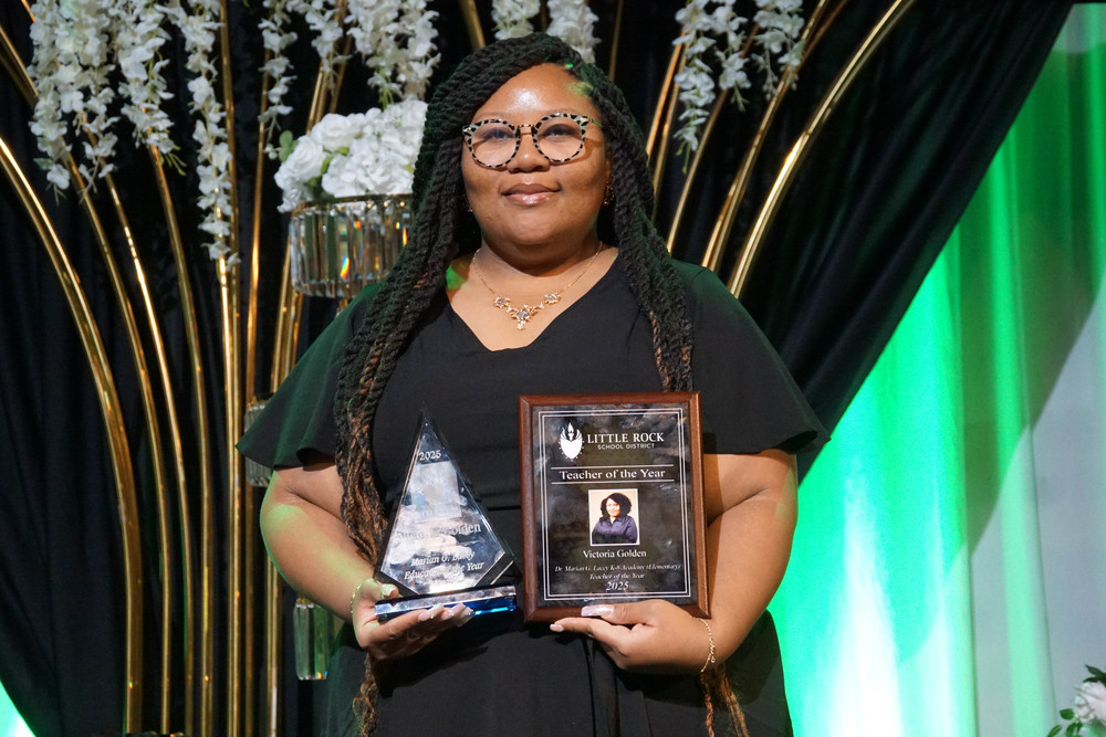Victoria Golden at the 2025 LRSD Teacher of the Year Ceremony