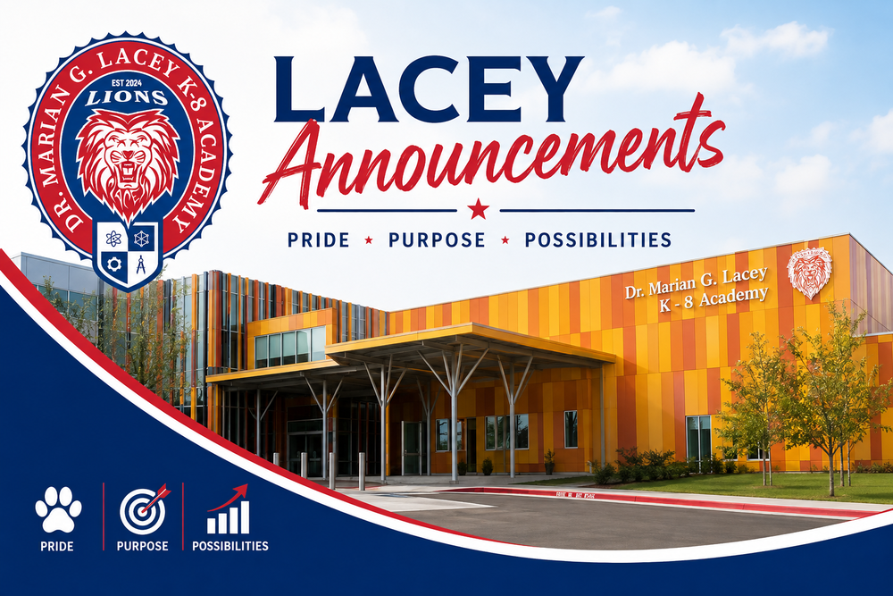 Lacey Announcements