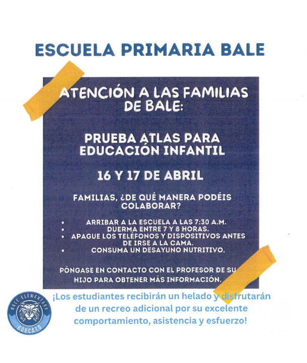 Kindergarten Testing Flyer (Spanish)