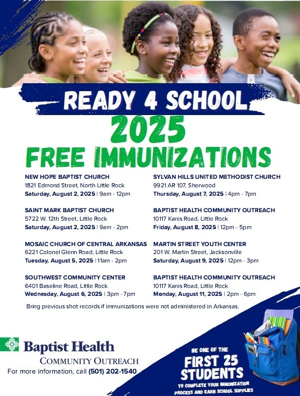 IMMUNIZATION LOCATIONS, DATES, AND, TIMES