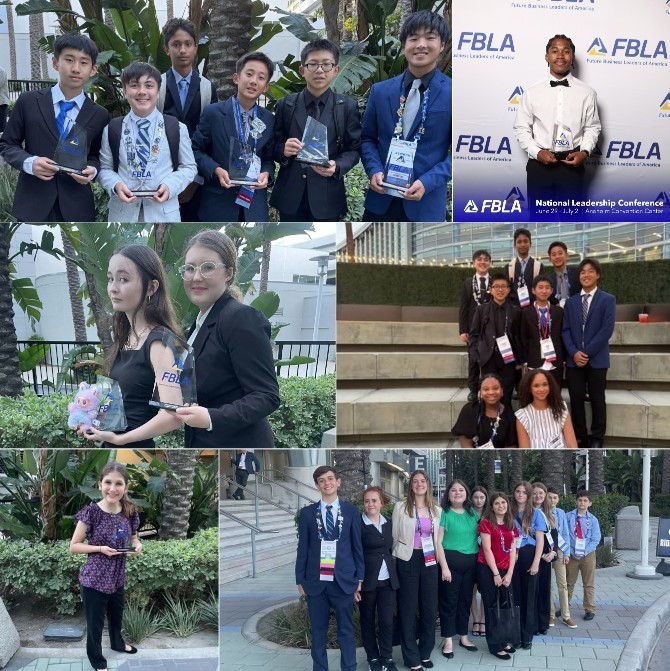 LRSD FBLA students in California at the National Conference