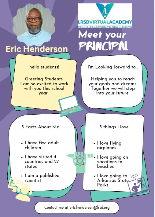 graphic introducing Mr. Eric Henderson