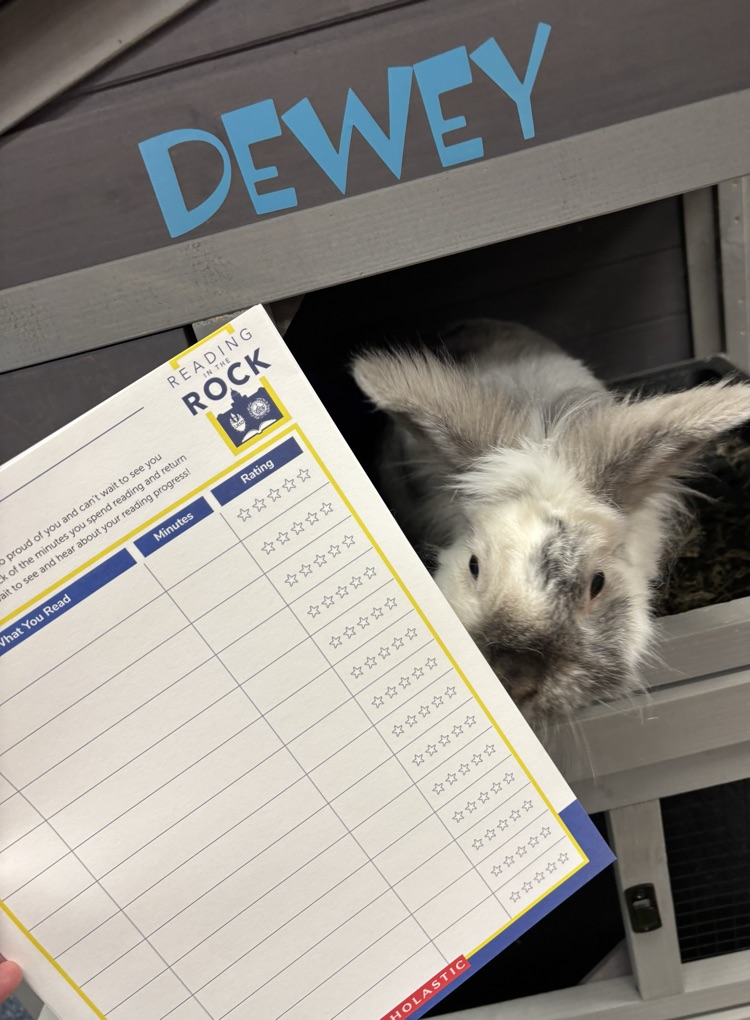 Dewey with reading log