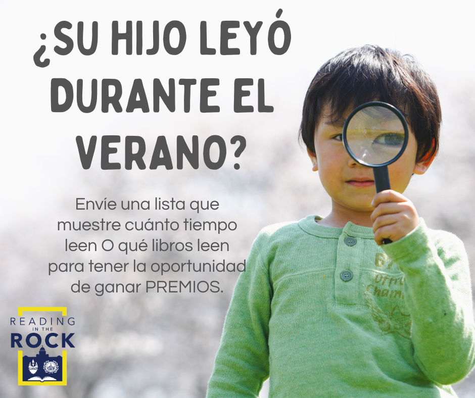¿Su hijo leyó durante el verano? Envíe una lista que muestre cuánto tiempo leen O qué libros leen para tener la oportunidad de ganar PREMIOS.