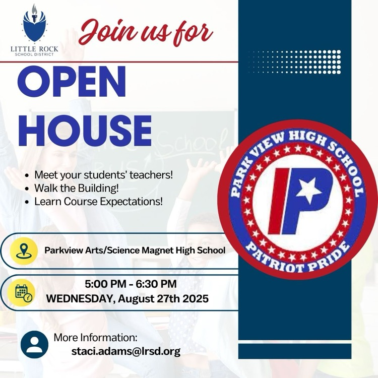 open house August 27 2025 from5-6:30 pm