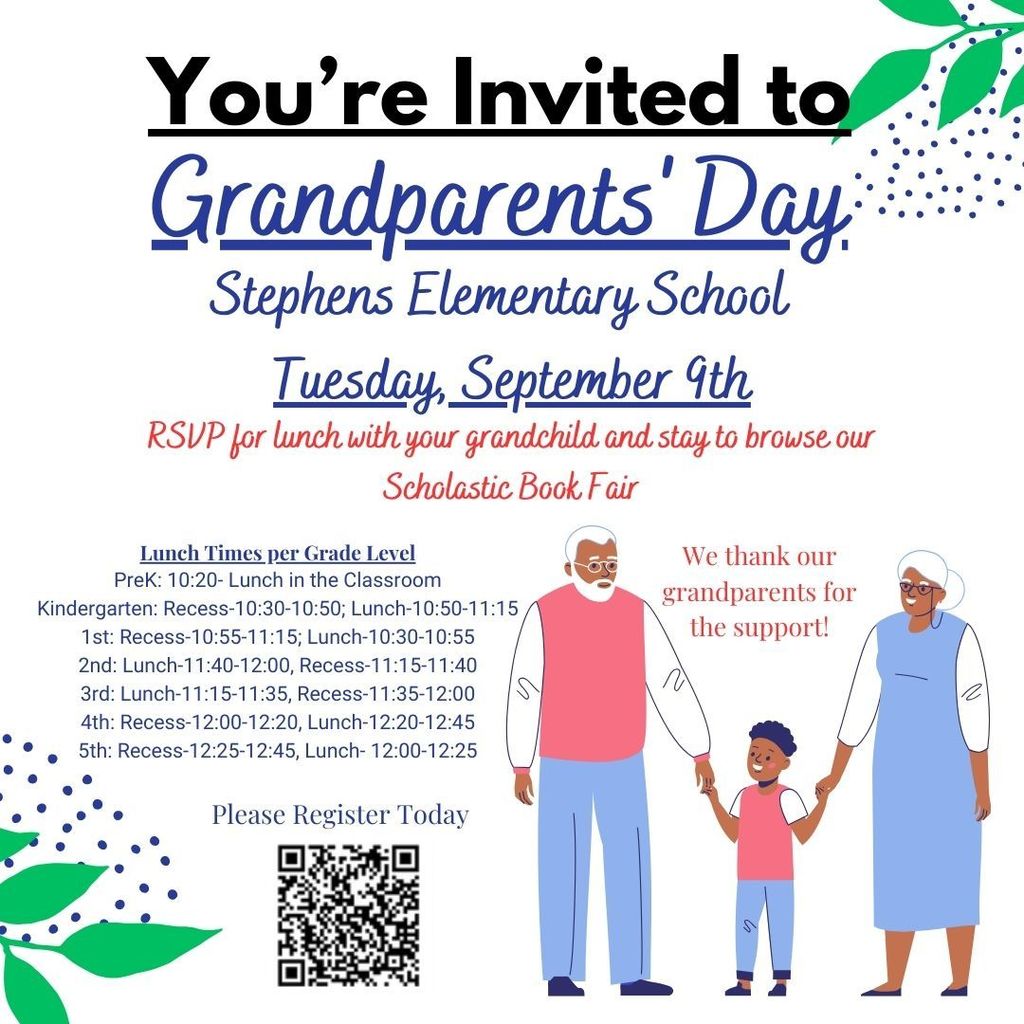 Grandparents' Day Celebration. Sept. 9th