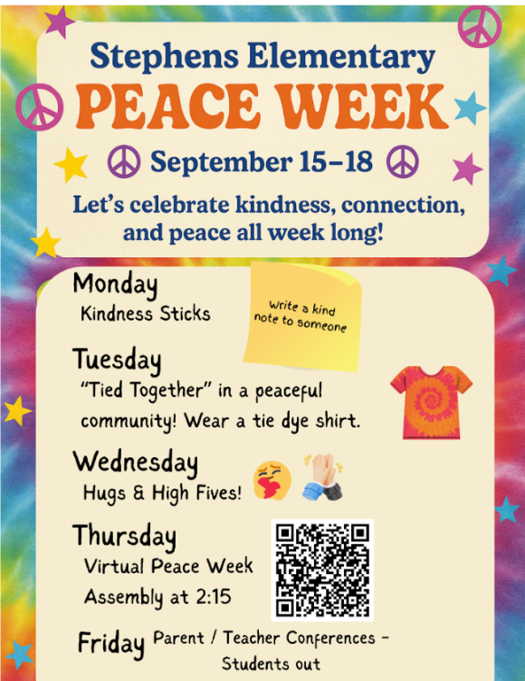 Peace Week daily fun to celebrate kindness, connections, and peace!