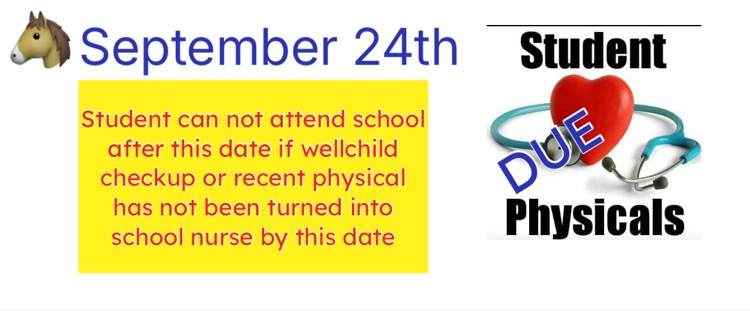 Physical, wellness checkup or EPSDT screening from at most the past 2 years is due by 9/24/25