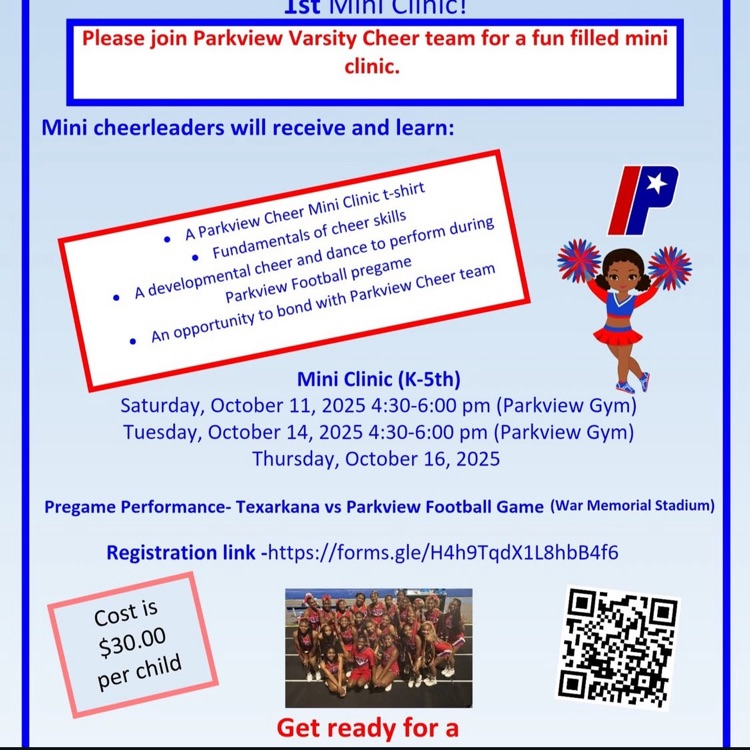 Parkview mini cheer clinic