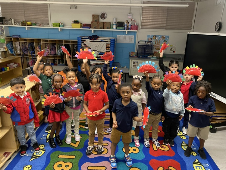 Mrs. David’s and Ms. Carruth’s class made tambourines for Hispanic Heritage month!