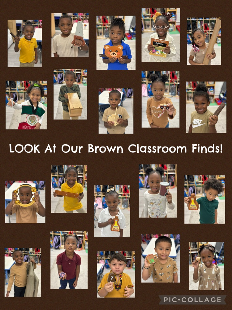 Brown is the color focus for Ms. Bennett’s & Ms. Ward’s class this past week.