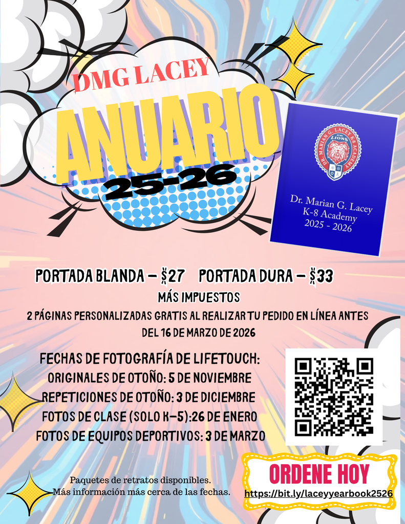 DMG Lacey Yearbook Information - Spanish