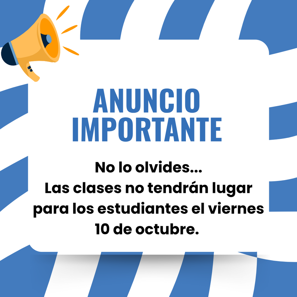 No School Announcement (Spanish)