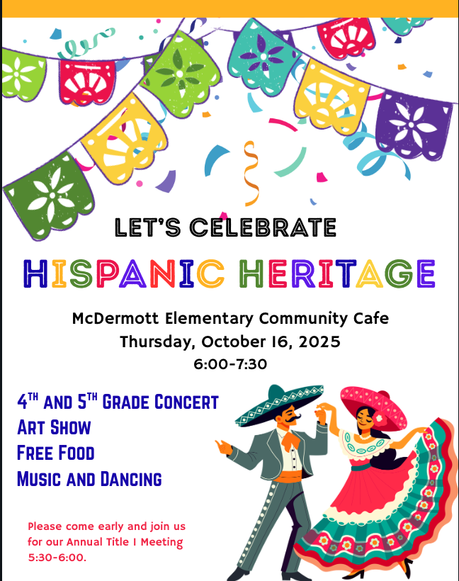 Hispanic Heritage Community Cafe and Concert Thursday, October 16 6:00-7:30