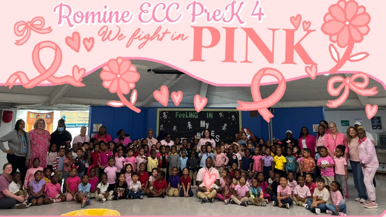 PINK Shout out from our PreK 4 students & teachers 🩷