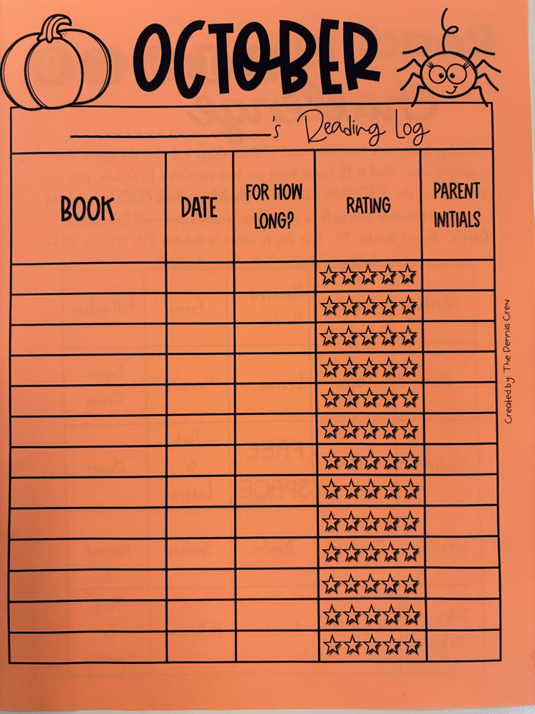 reading log