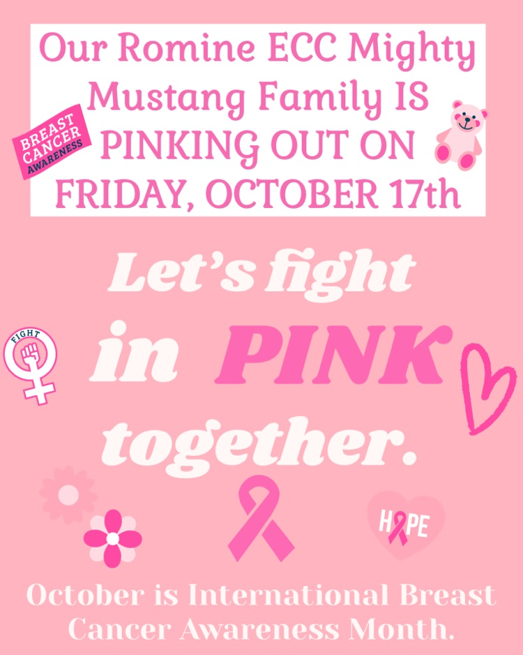 Wearing pink on Friday, October 17th to fight Cancer & support Breast Cancer survivors 🎀👚