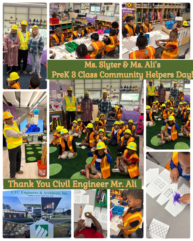 Ms. Slyter & Ms. Ali’s PreK 3 class learned about being a Civil Engineer.