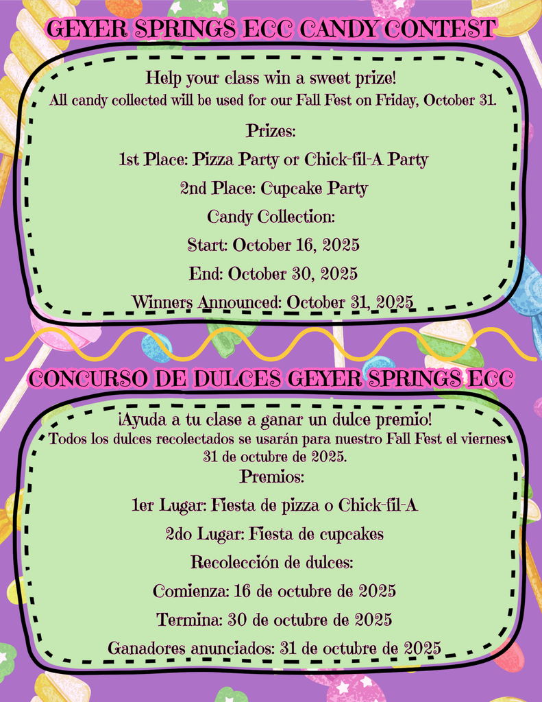 english and spanish candy contest