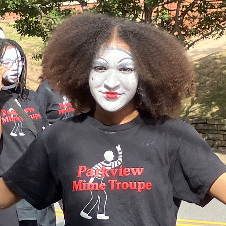Close up of a mime