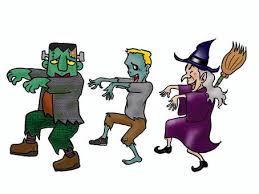 halloween dancers - frankenstein,  monster, witch