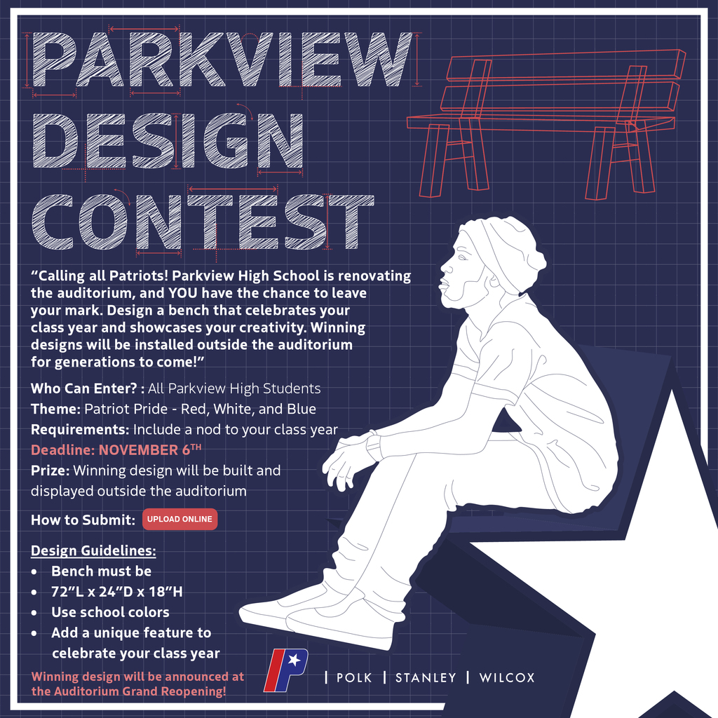 Parkview Bench Design Contest for Auditorium