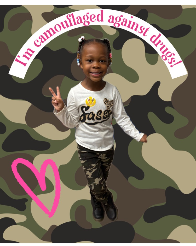 Ms. Fuentes PreK4 student is all smiles against drugs!