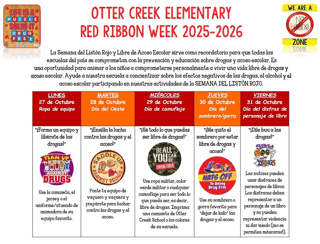 Red Ribbon Week Spanish