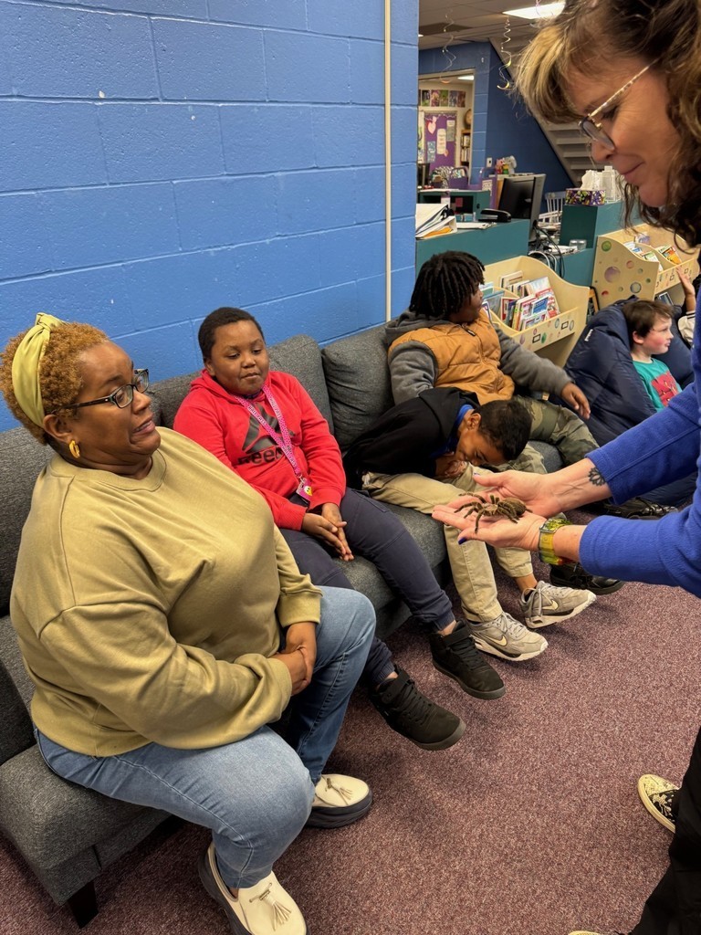 Tarantula being scaring the teacher!