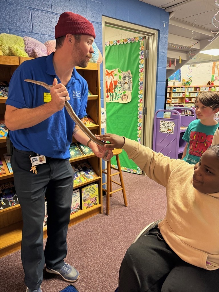 touching the snake as we wrapped up