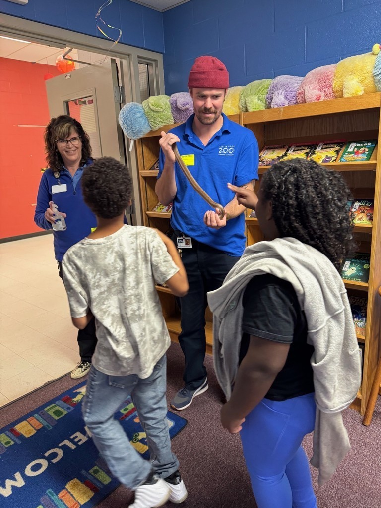 touching the snake as we wrapped up