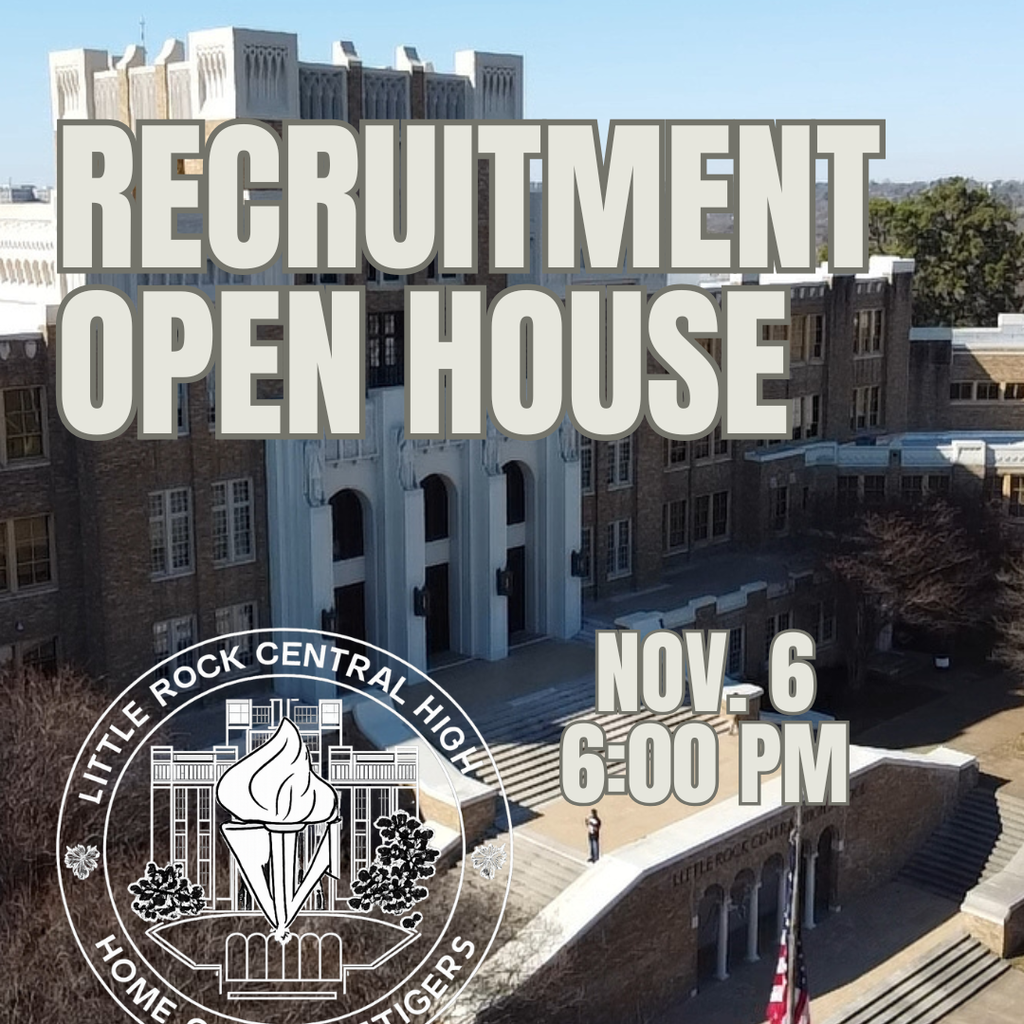 Recruitment Open House Graphic school and seal, Nov. 6, 6:00pm
